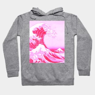 Kanagawa Japanese Art The Great Wave Pastel Pink Purple Hoodie